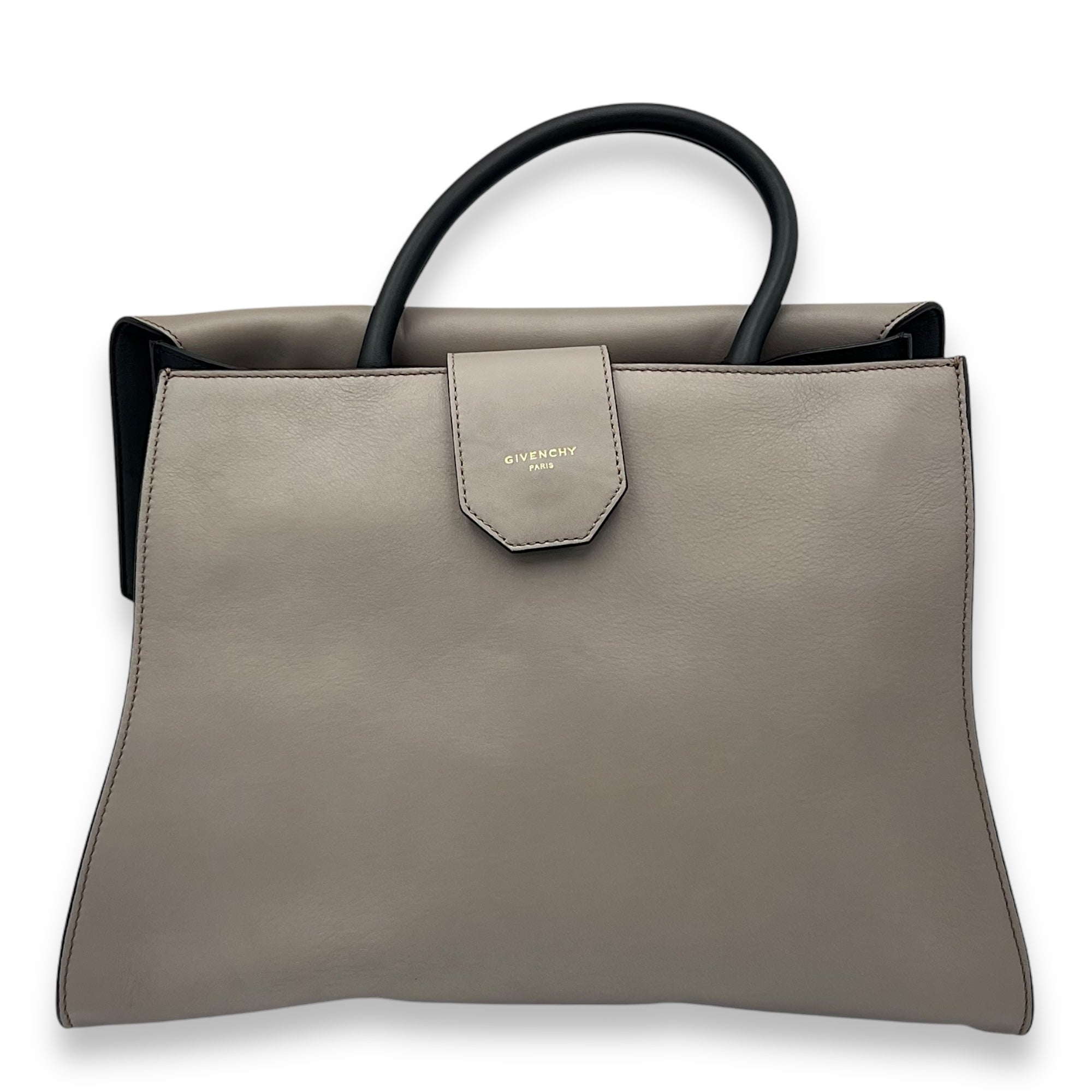 Givenchy Obsedia Medium Grey Top Handle Bag in Calfskin, Gold hardware_1