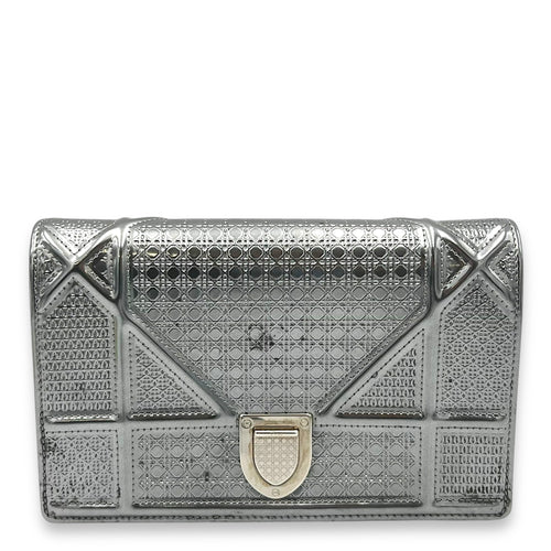 Christian Dior Diorama Wallet On Chain Silver in Calfskin, Silver hardware_1