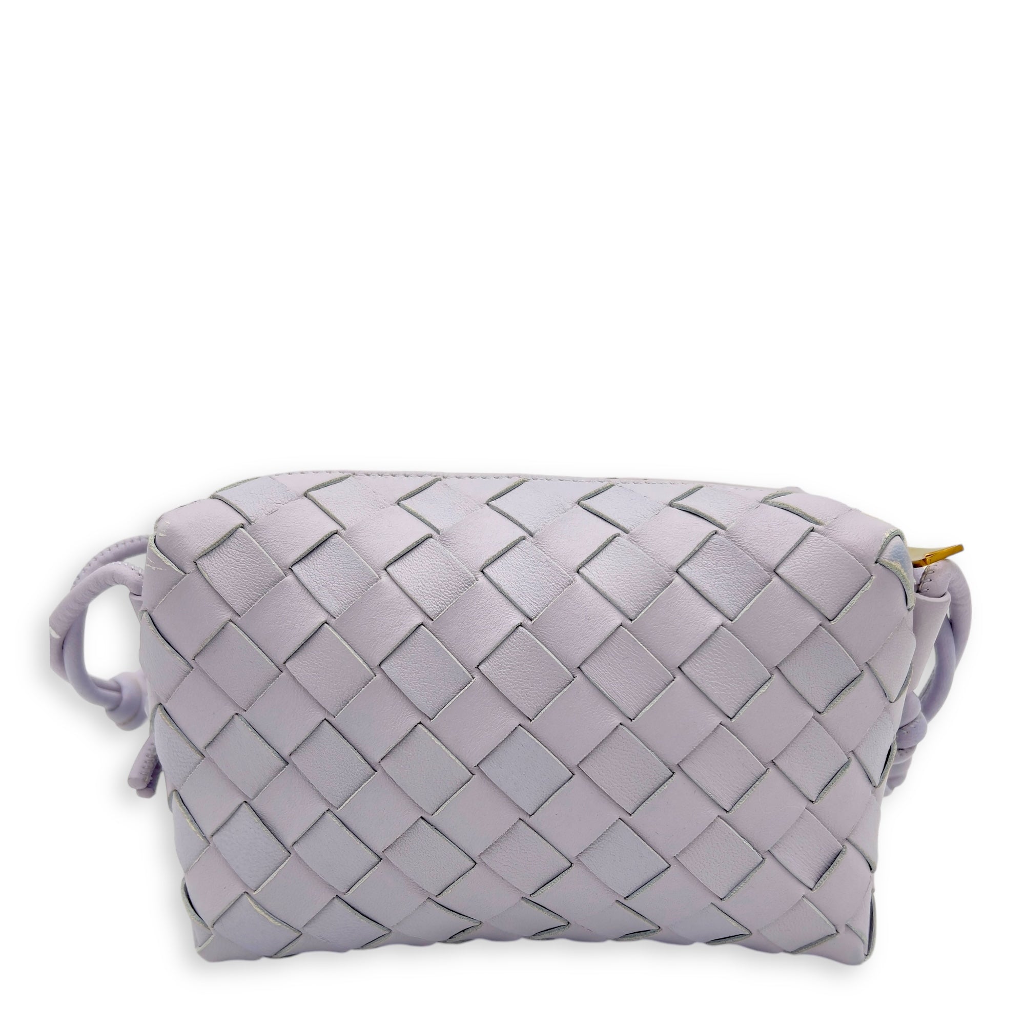 Bottega Veneta Loop Crossbody Bag Purple in Lambskin, Gold hardware_1