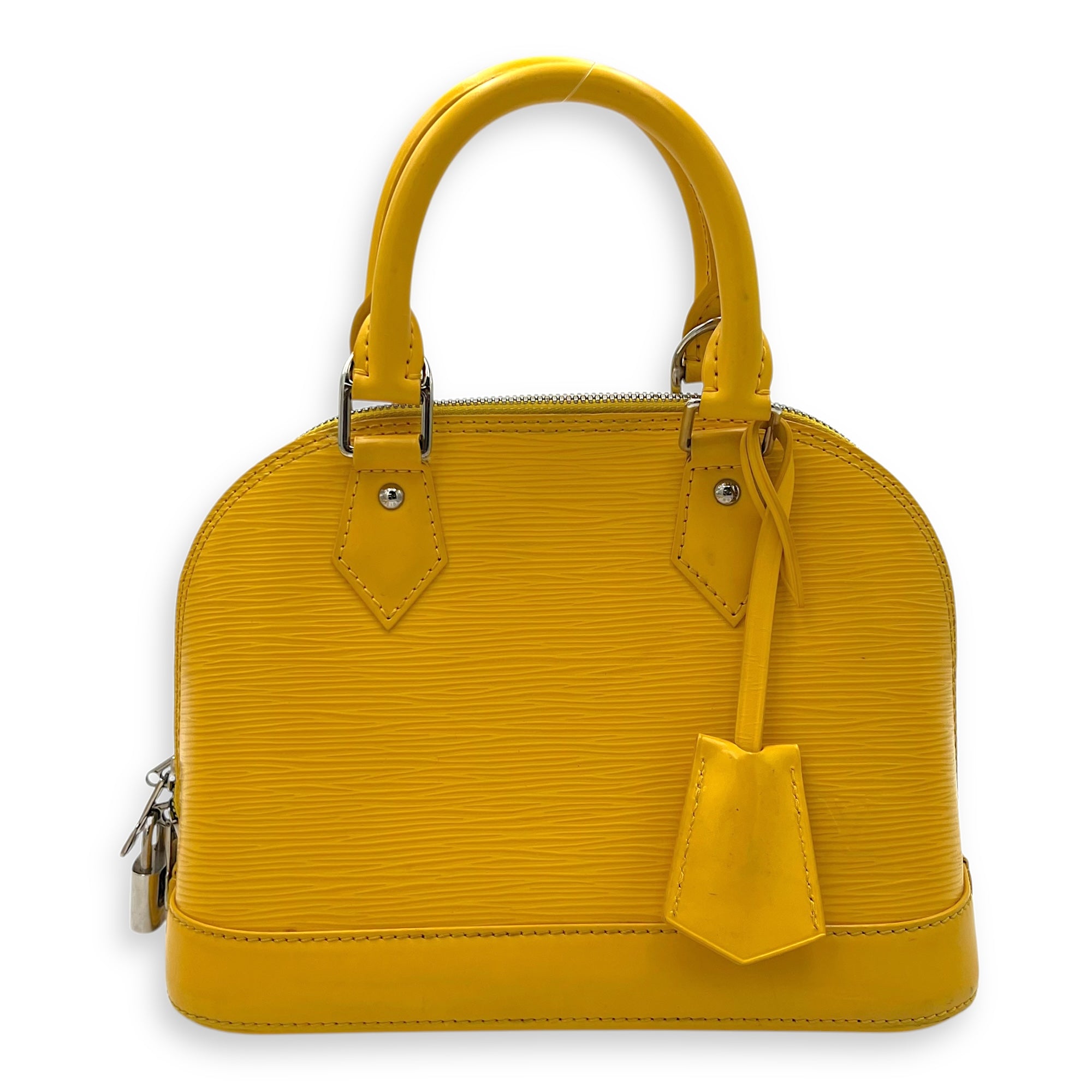 Louis Vuitton Alma Top Handle Bag Yellow in Epi Leather, Silver hardware_1