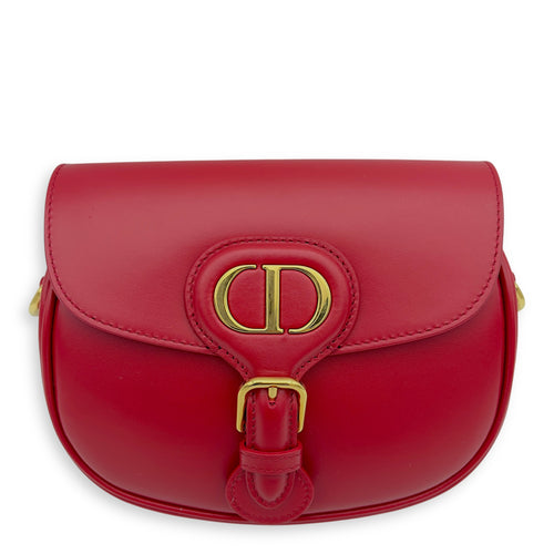 Christian Dior Bobby Small Red Shoulder Bag in Calfskin, Gold hardware_1