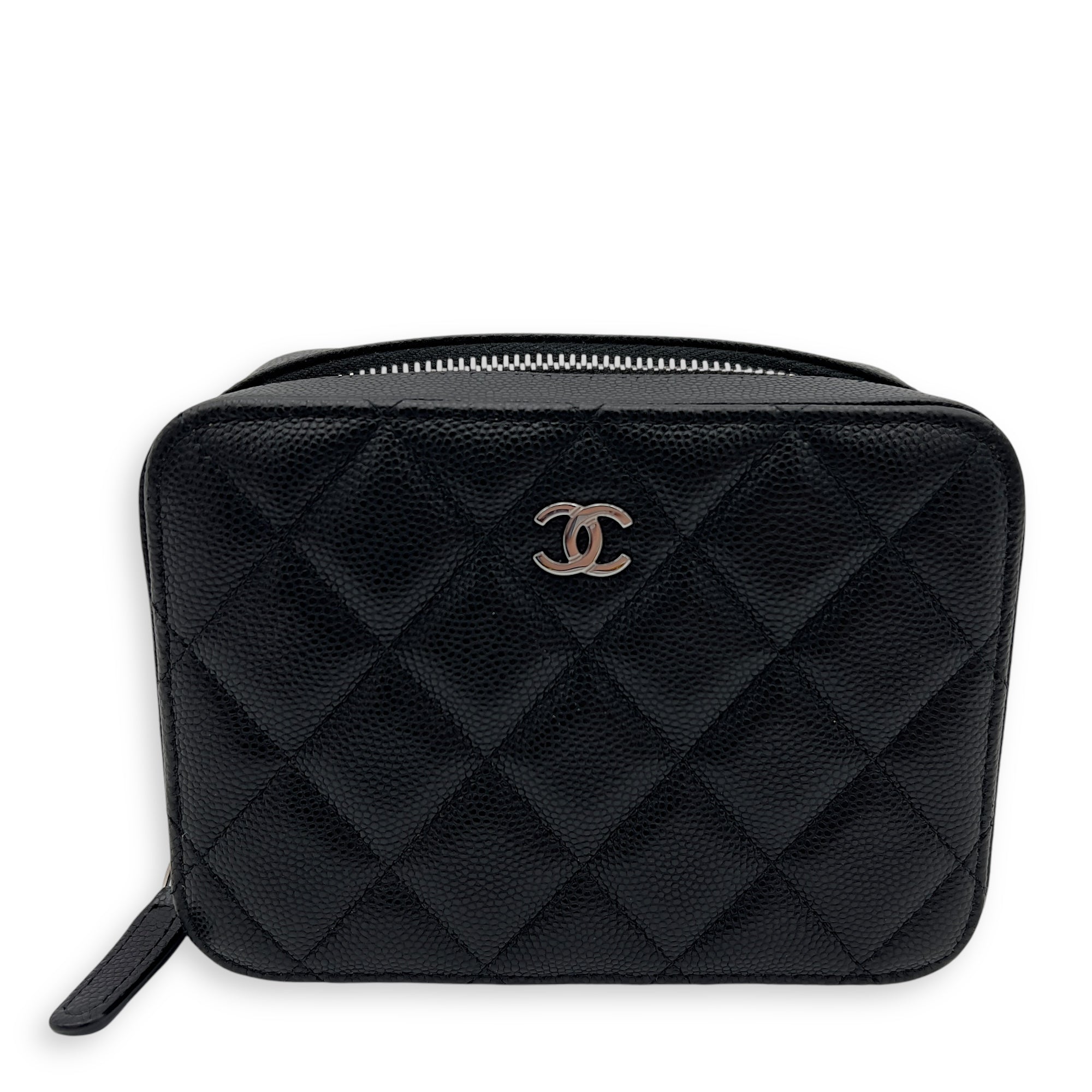 Chanel CC Camera Black Crossbody Bag in Caviar Leather, Silver hardware_1