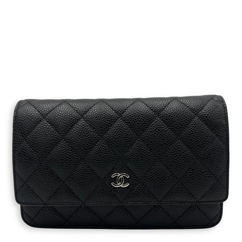 Chanel CC Wallet On Chain Black in Caviar Leather, Silver hardware_1