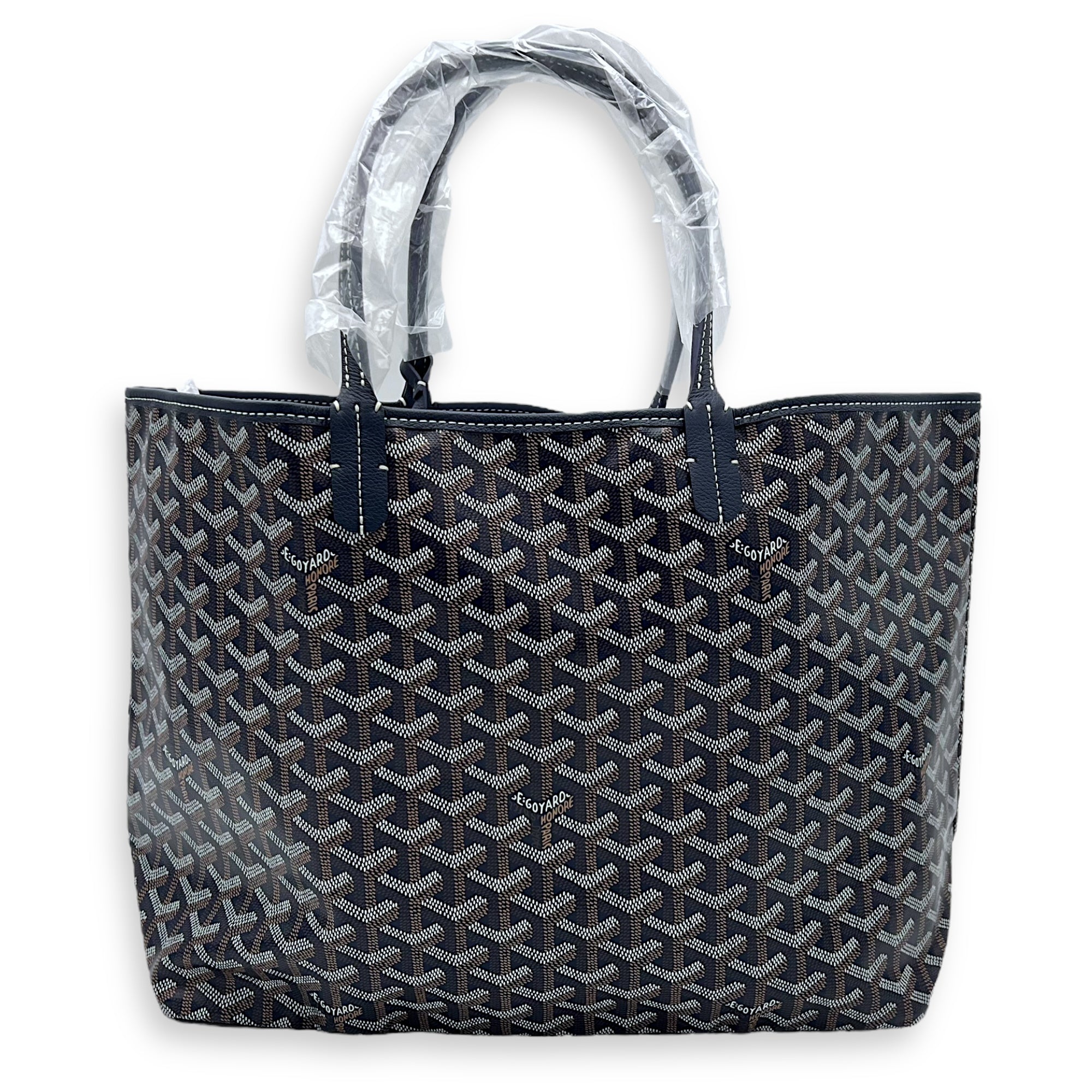 Goyard Saint Louis PM Blue Tote Bag in Coated Canvas, Silver hardware_1