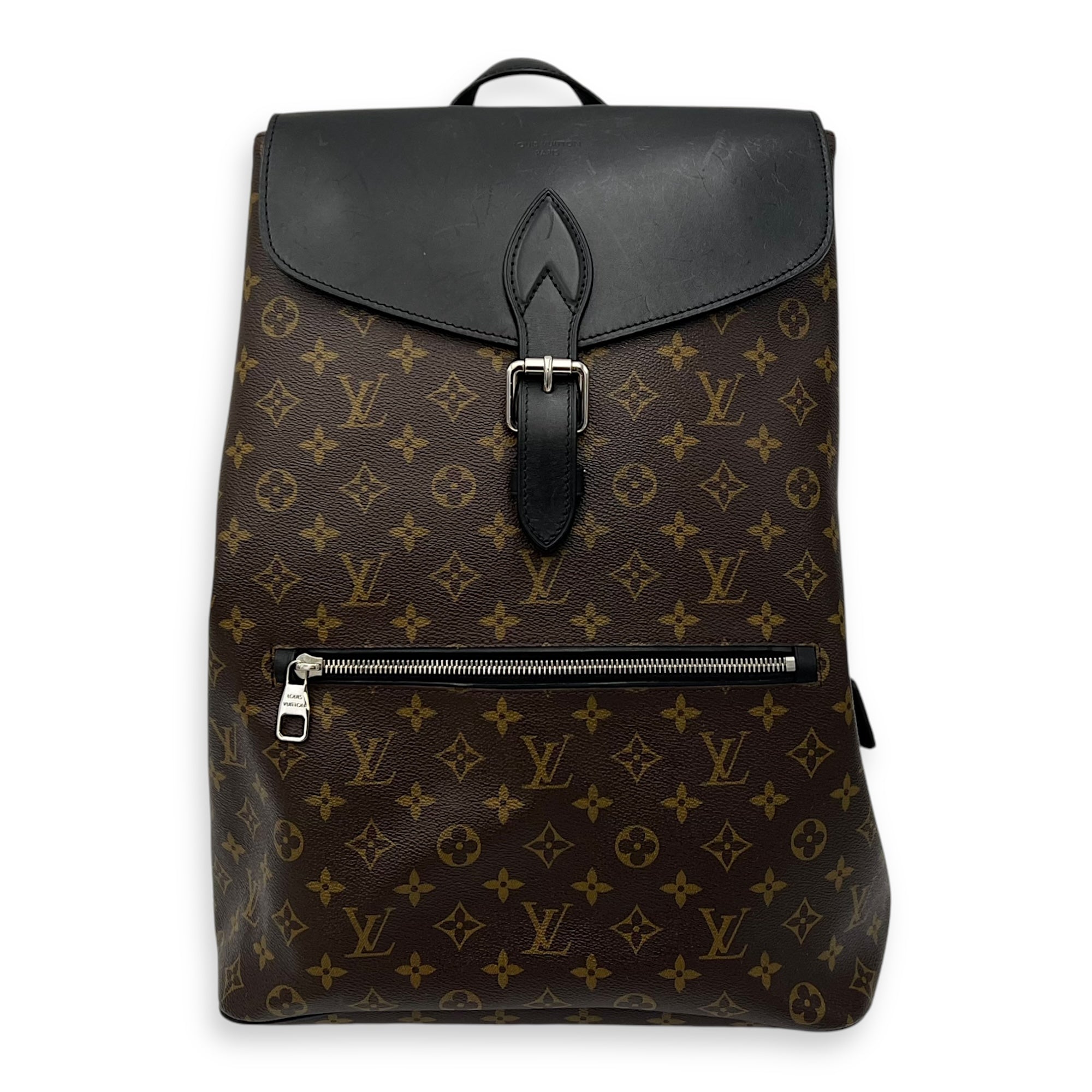 Louis Vuitton Macassar Brown Backpack in Monogram Coated Canvas, Gold hardware_1