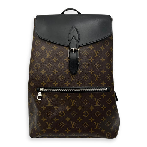 Louis Vuitton Macassar Brown Backpack in Monogram Coated Canvas, Gold hardware_1
