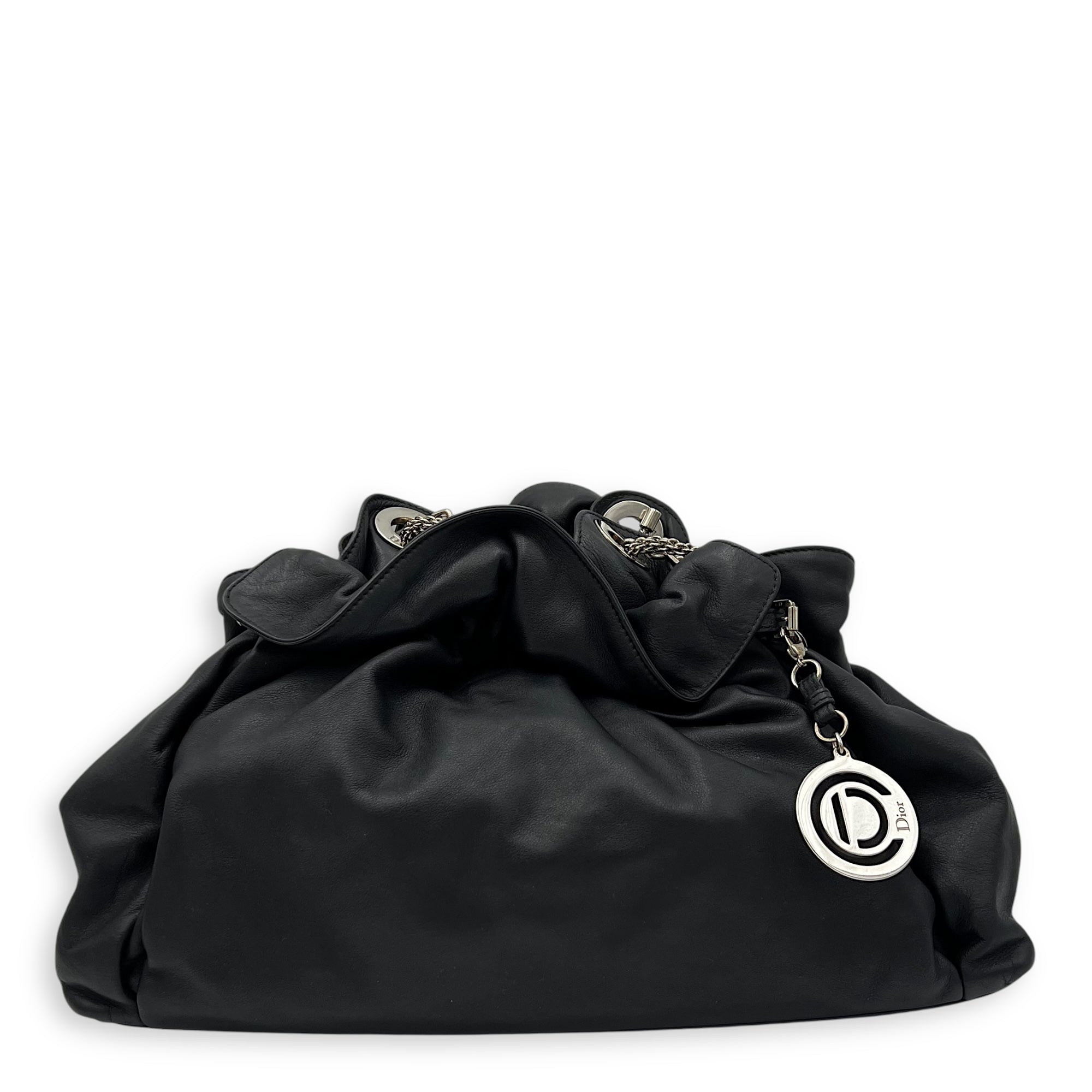 Christian Dior Le Trente Black Shoulder Bag in Calfskin, Silver hardware_1