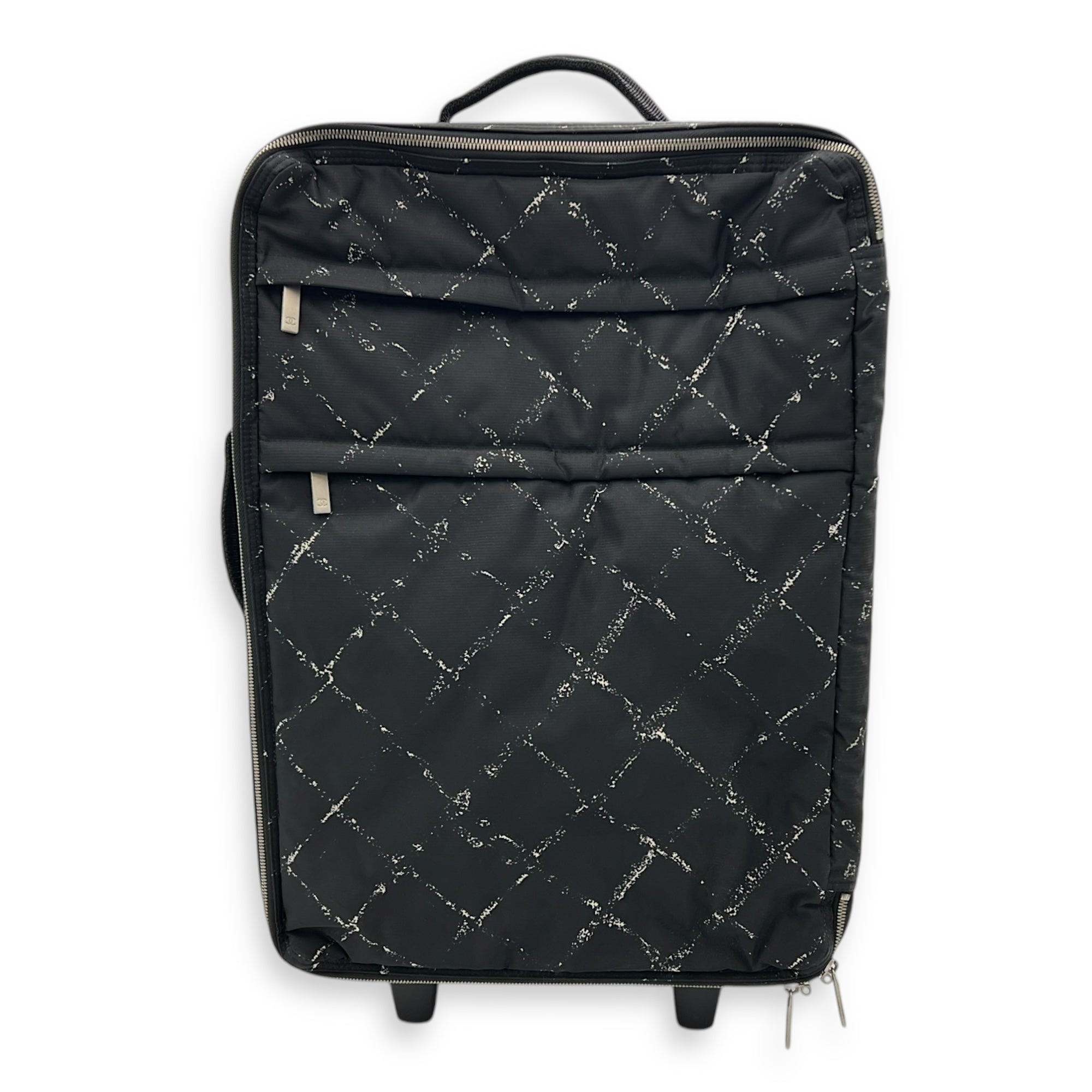 Chanel Suitcase Luggage Black in Nylon, Silver hardware_1