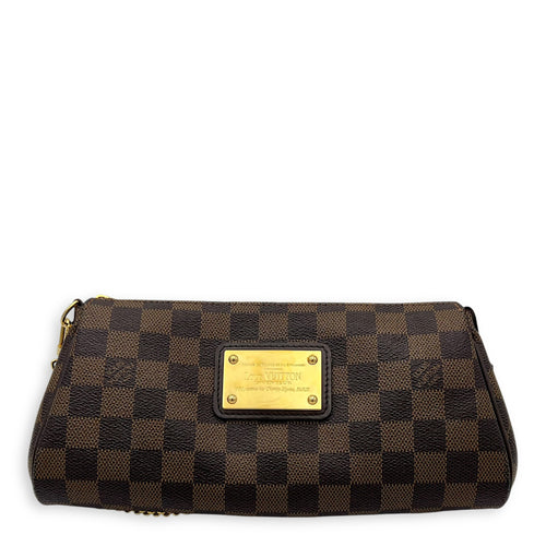 Louis Vuitton Eva Crossbody Bag Brown in Coated Canvas, Gold hardware_1