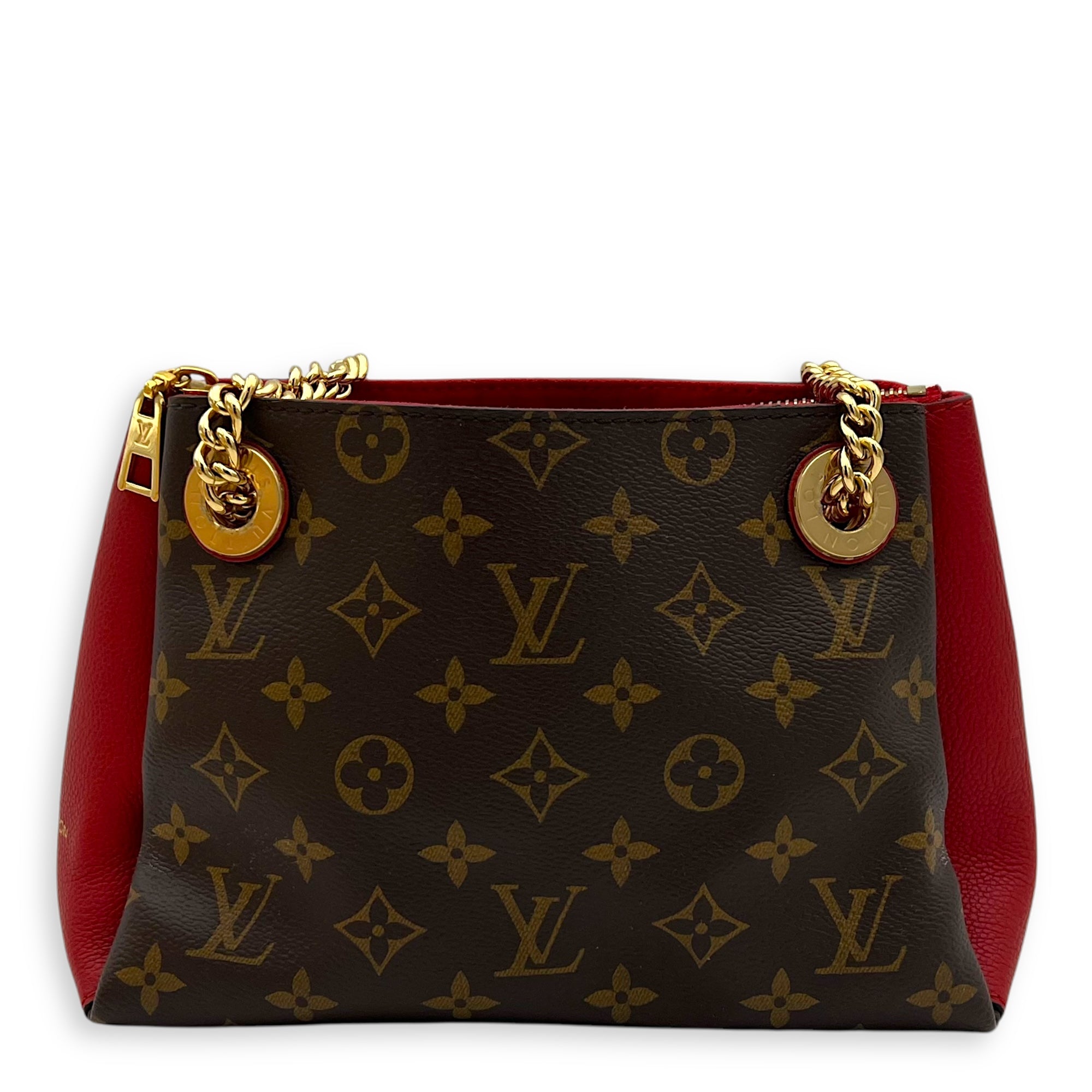 Louis Vuitton Surene Shoulder Bag Brown in Monogram Coated Canvas, Gold hardware_1