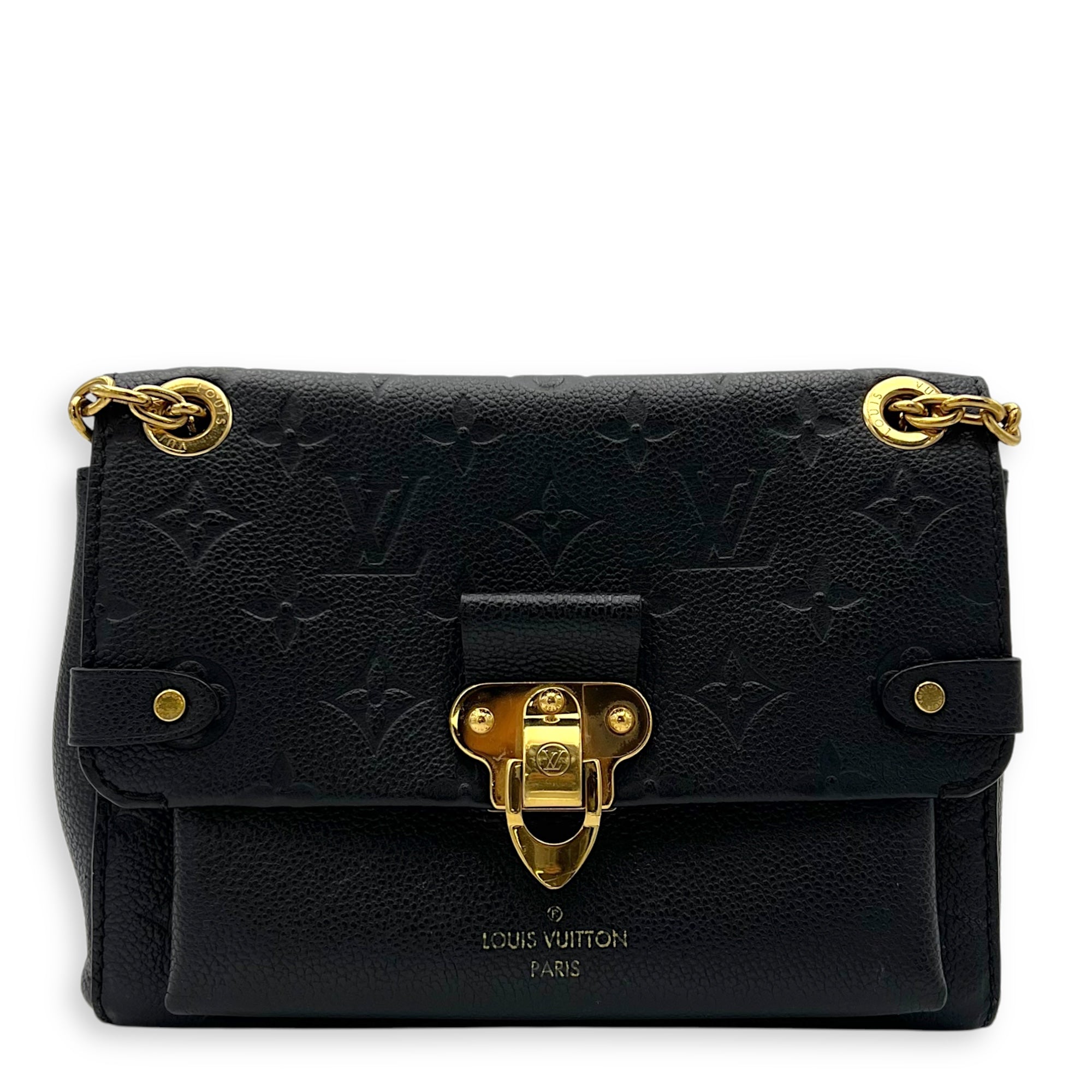 Louis Vuitton Vavin Shoulder Bag Black in Empreinte Leather, Gold hardware_1