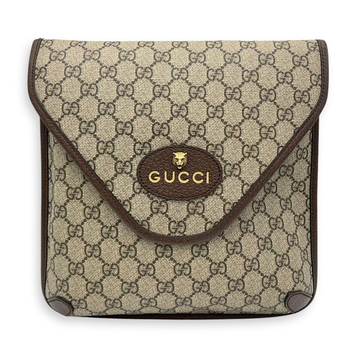 Gucci Neo Vintage Messenger Beige in Coated Canvas, Gold hardware_1