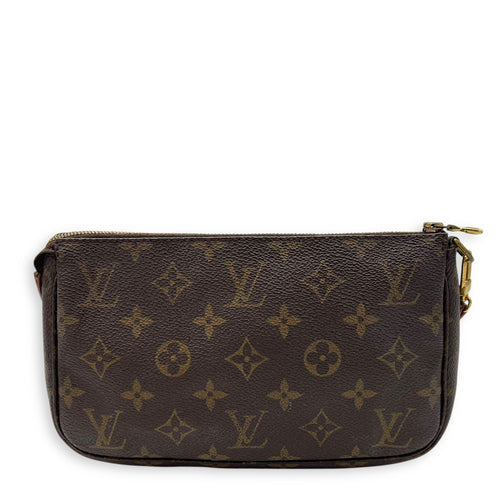 Louis Vuitton Pochette Shoulder Bag Brown in Monogram Coated Canvas, Gold hardware_1