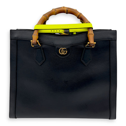 Gucci Diana Top Handle Bag Black in Calfskin, Gold hardware_1