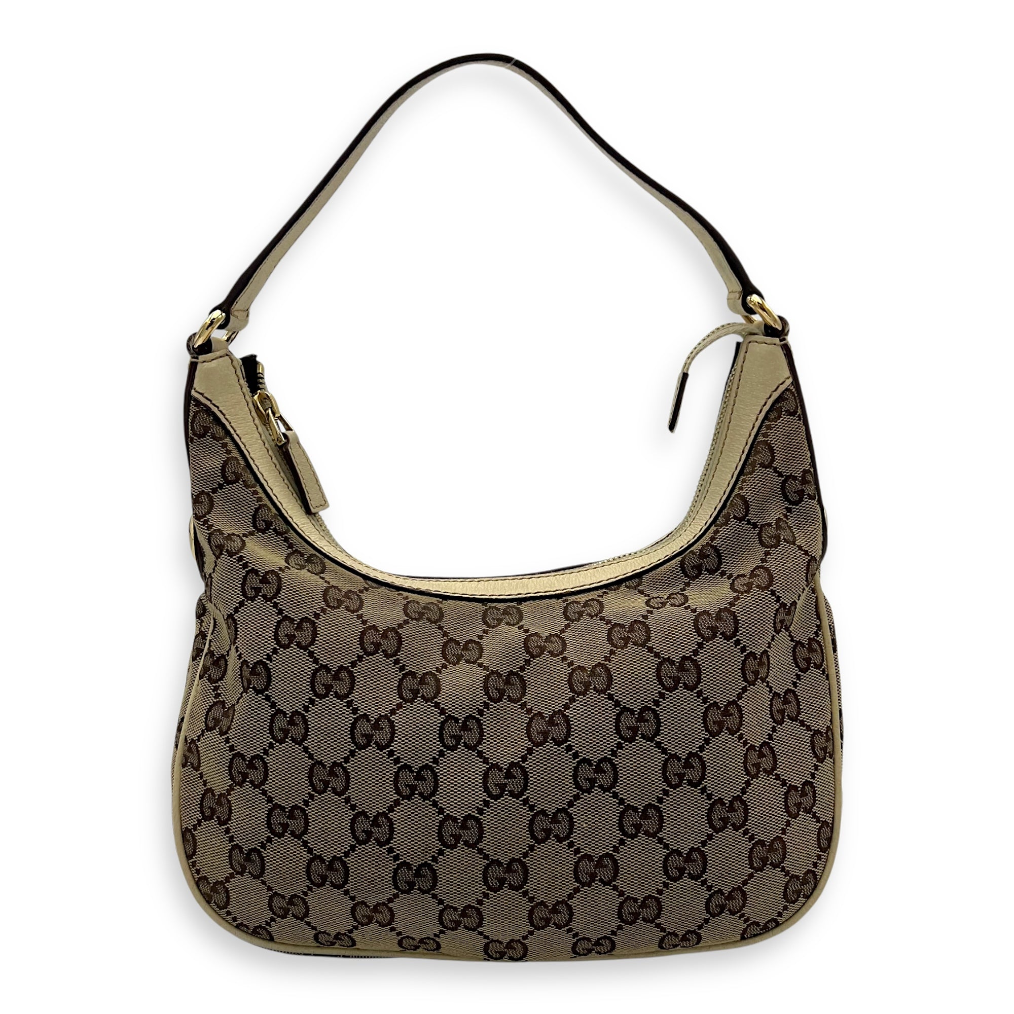 Gucci GG Shoulder Bag Brown in Canvas, Gold hardware_1