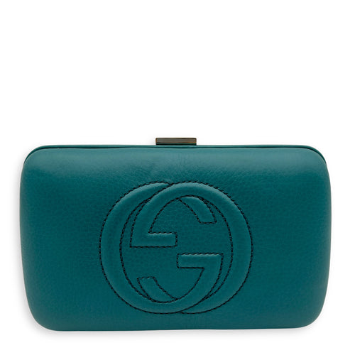 Gucci Soho Clutch Blue in Calfskin, Gold hardware_1