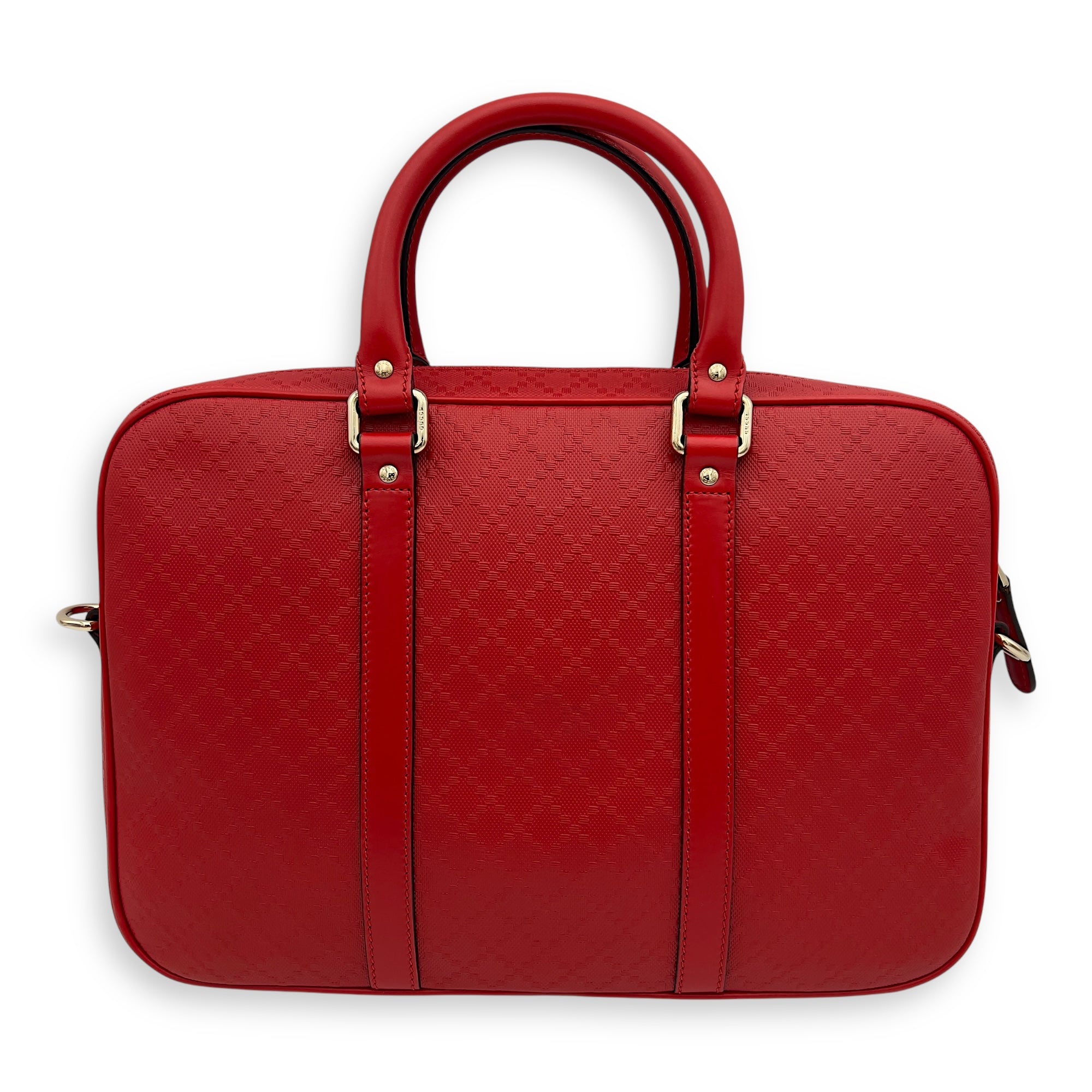 Gucci Diamante Messenger Red in Calfskin, Gold hardware_2