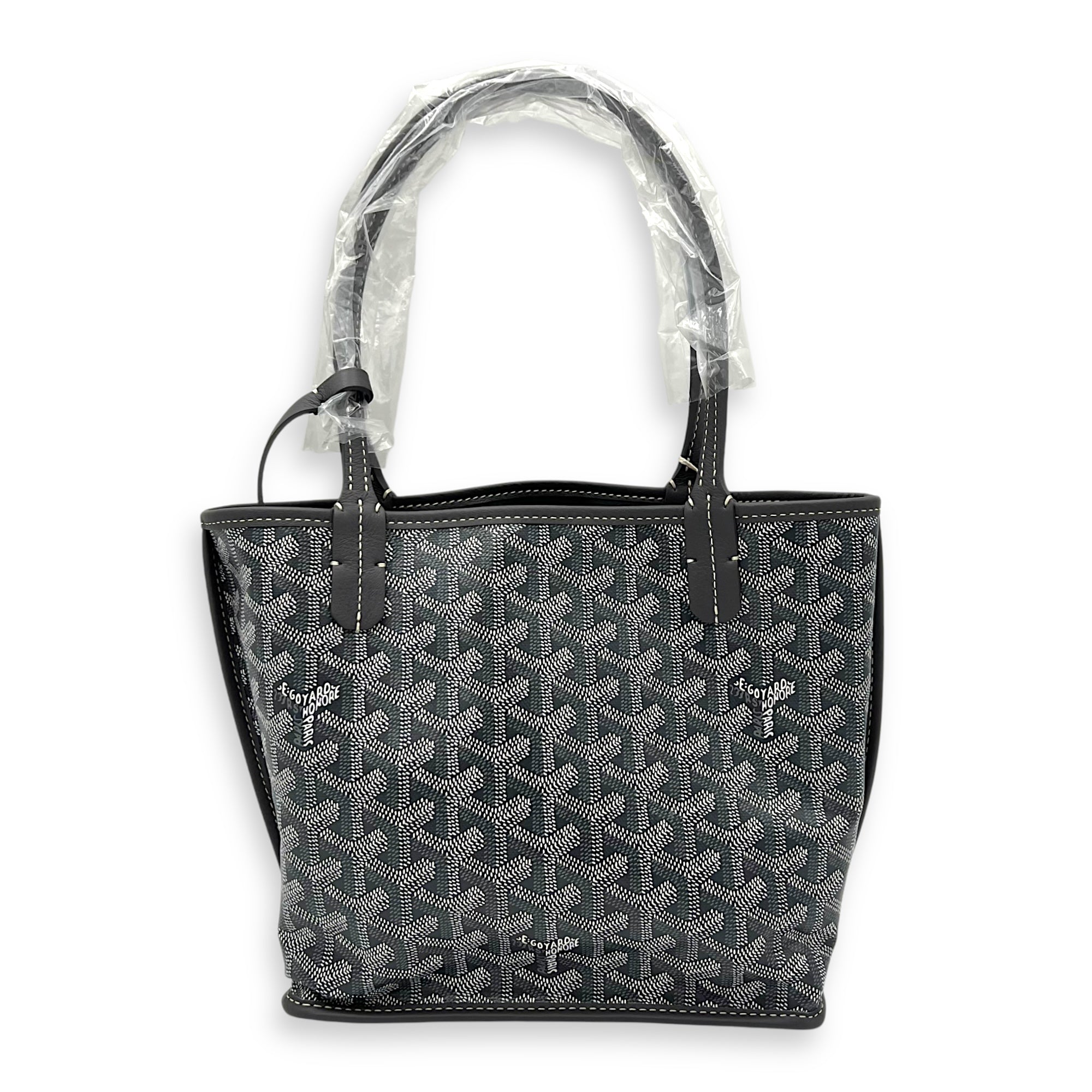 Goyard Anjou Tote Bag Grey in Coated Canvas, Silver hardware_1