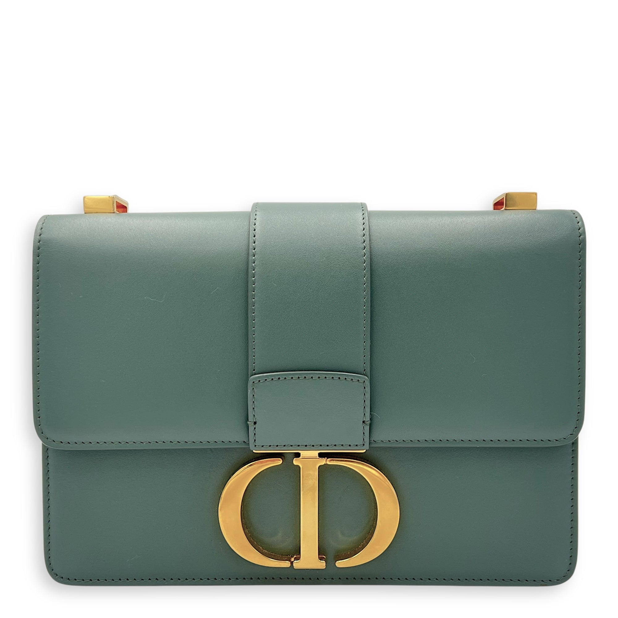 Christian Dior 30 Montaigne Crossbody Bag Green in Calfskin, Gold hardware_1