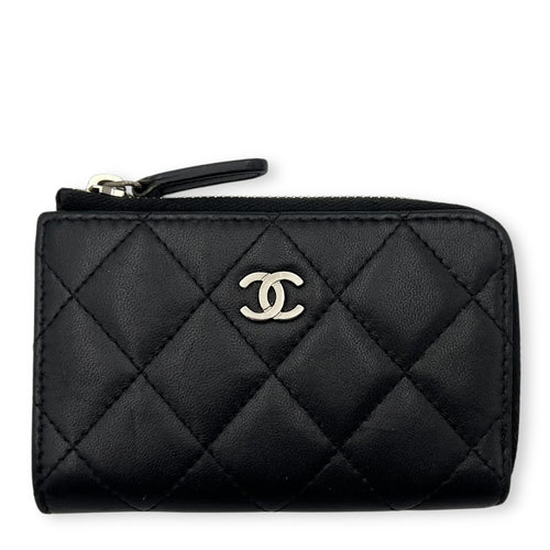 Chanel CC Wallet Black in Lambskin, Silver hardware_1