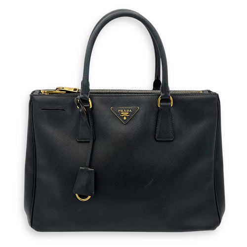 Prada Galleria Top Handle Bag Black in Saffiano Leather, Gold hardware_1