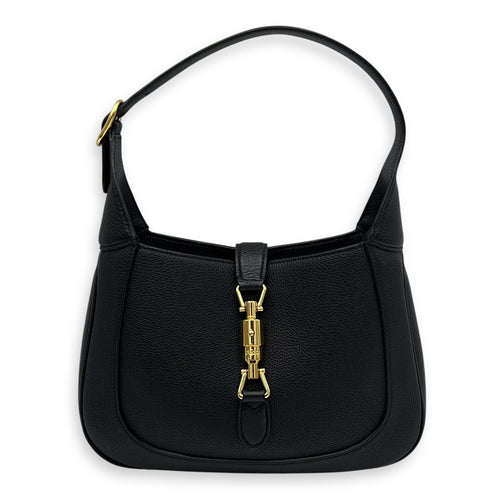 Gucci Jackie 1961 Shoulder Bag Black in Calfskin, Gold hardware_1