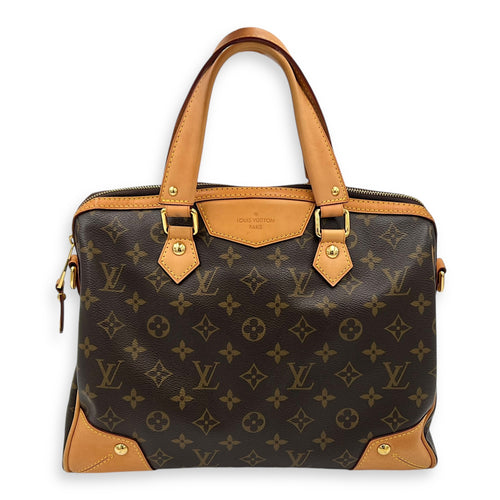 Louis Vuitton Retiro PM Brown Top Handle Bag in Monogram Coated Canvas, Gold hardware_1