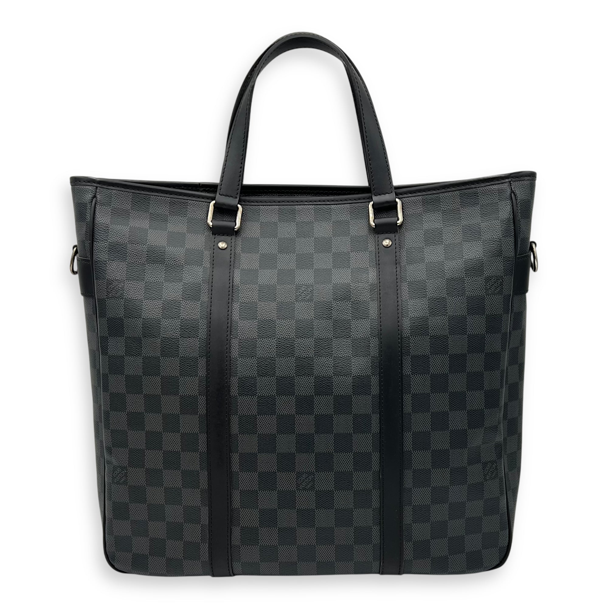 Louis Vuitton Tadao Two Way Top Handle Bag Graphite in Coated Canvas, Silver hardware_1