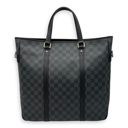 Louis Vuitton Tadao Two Way Top Handle Bag Graphite in Coated Canvas, Silver hardware_1