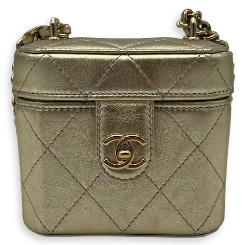 Chanel CC Vanity Bag Gold in Lambskin, Gold hardware_1