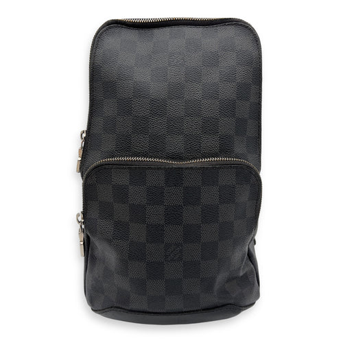 Louis Vuitton Avenue Belt Bag Black in Coated Canvas, Silver hardware_1