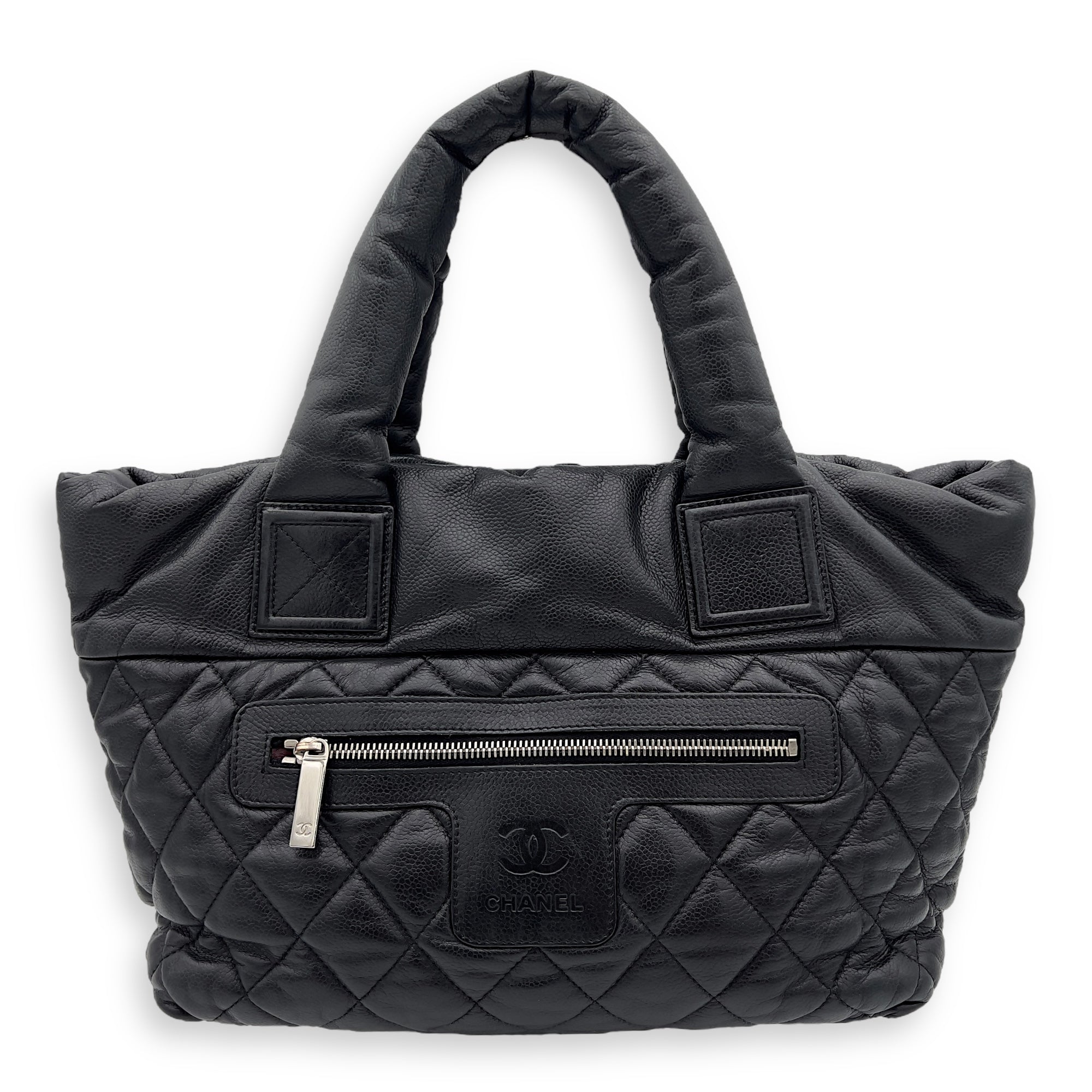 Chanel Cocoon Black Tote Bag in Caviar Leather, Silver hardware_1