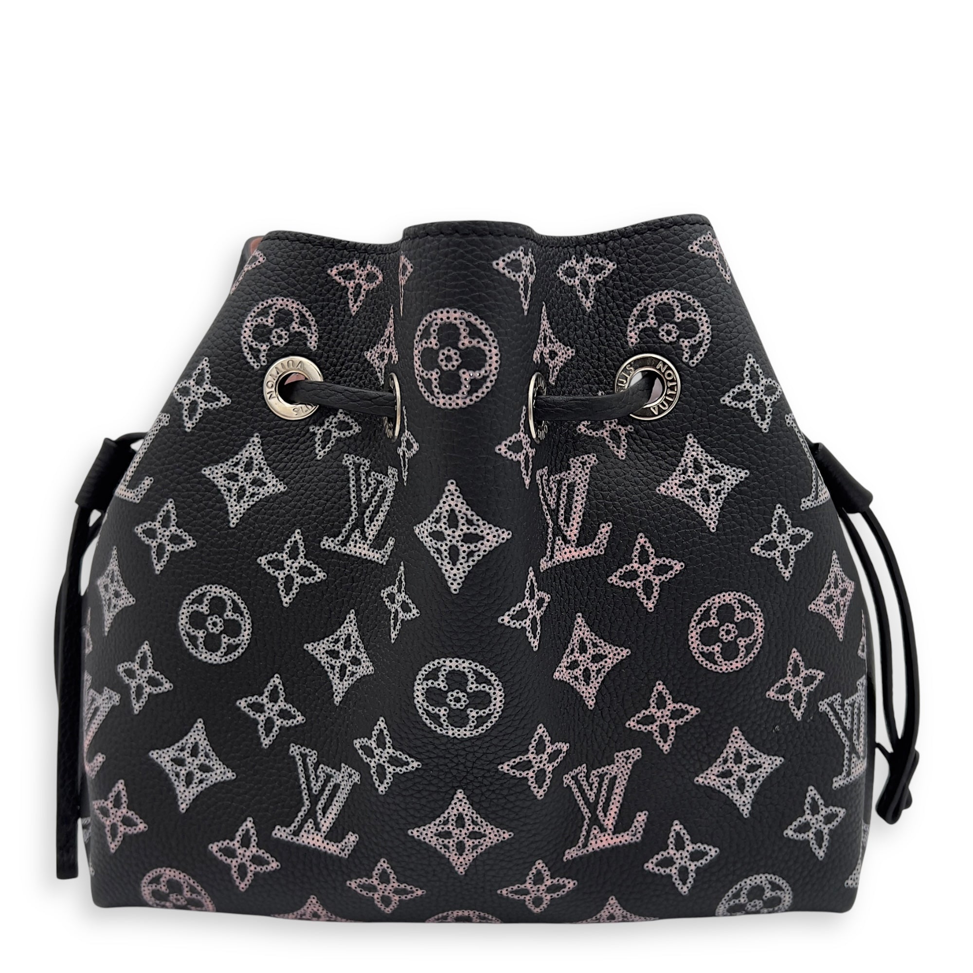 Louis Vuitton Bella Mahina Bucket Bag Black in Calfskin, Silver hardware_1