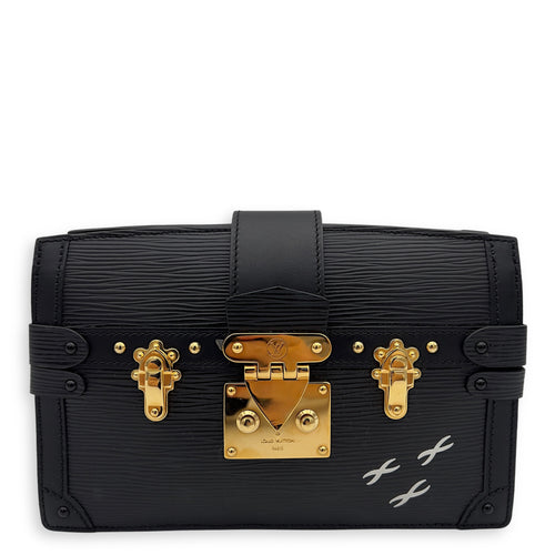 Louis Vuitton Trunk Black Clutch in Epi Leather, Gold hardware_1