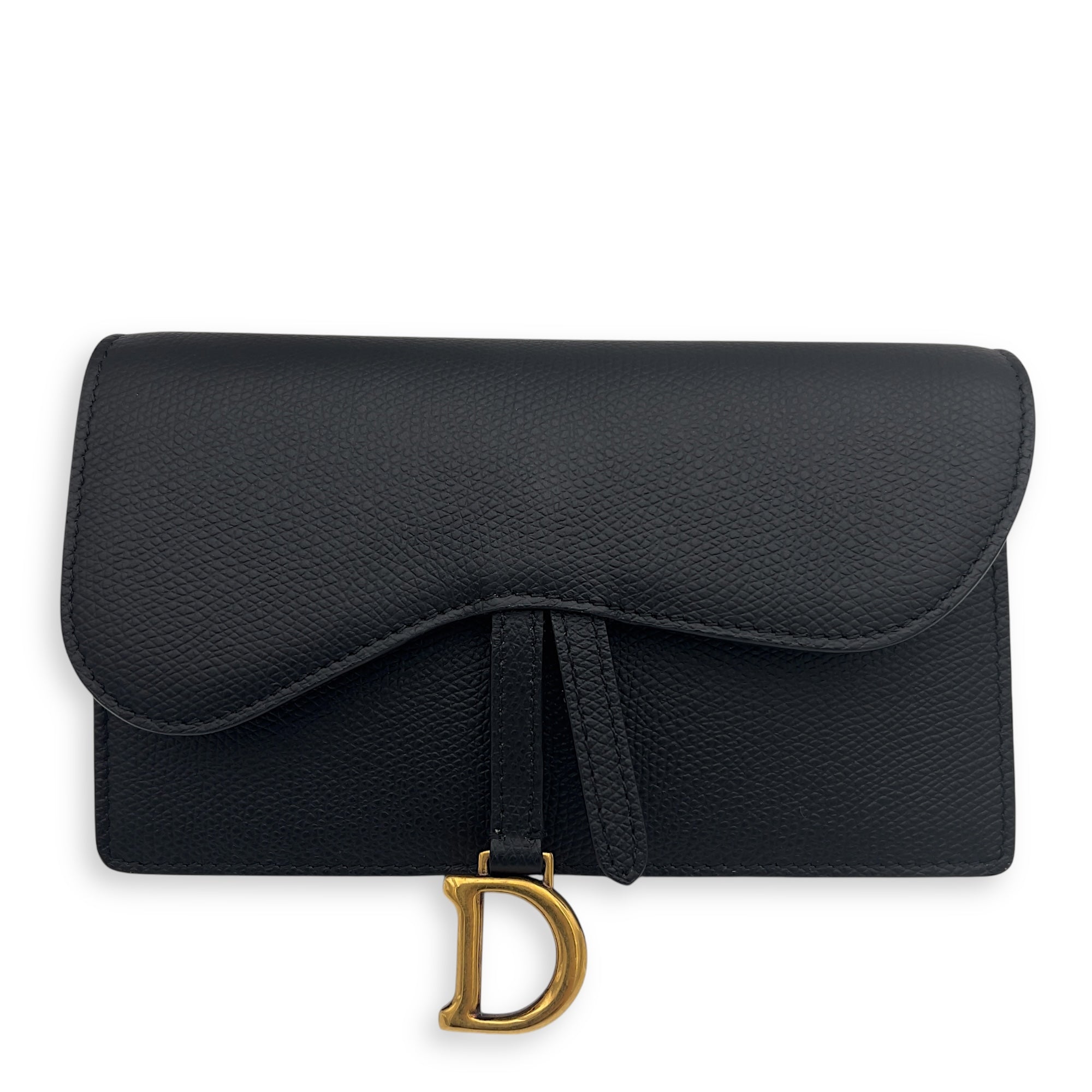 Christian Dior Saddle Belt Bag Black in Calfskin, Gold hardware_1