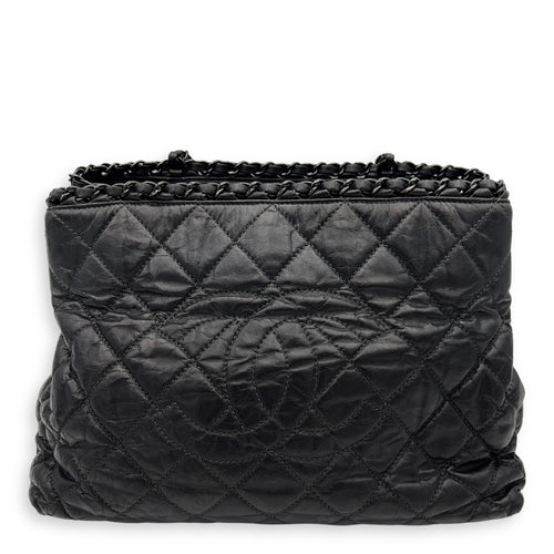 Chanel Chain Quilt Black Tote Bag in Calfskin, so black hardware_1