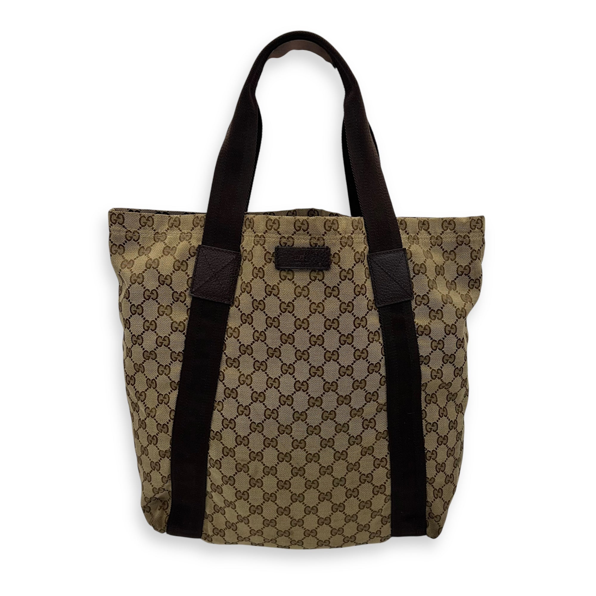Gucci GG Top Handle Bag Brown in Canvas_1