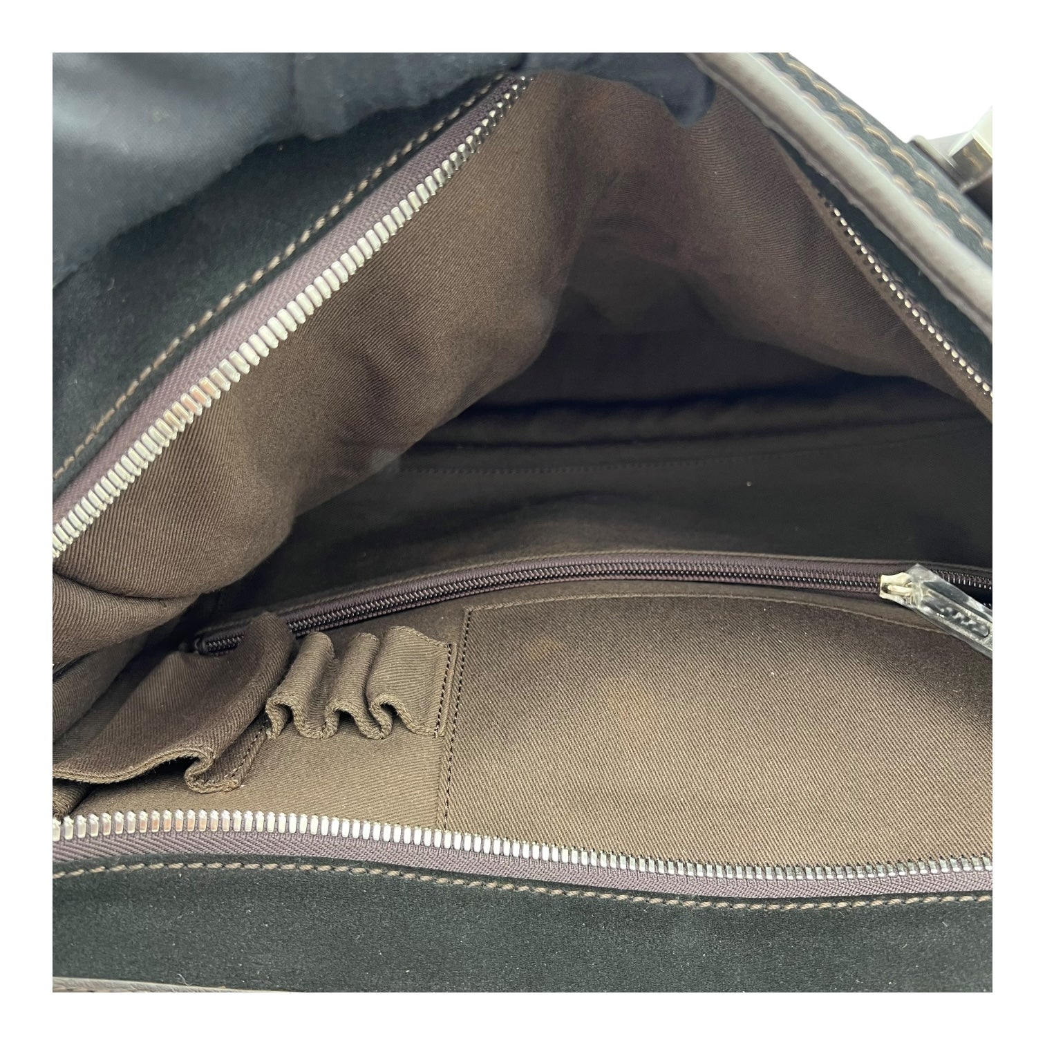 Loewe Amazona Top Handle Bag Black in Epsom, Silver hardware_8