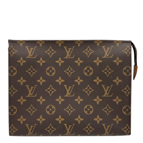 Louis Vuitton Pochette Toilette Brown Pouch in Monogram Coated Canvas, Gold hardware_1