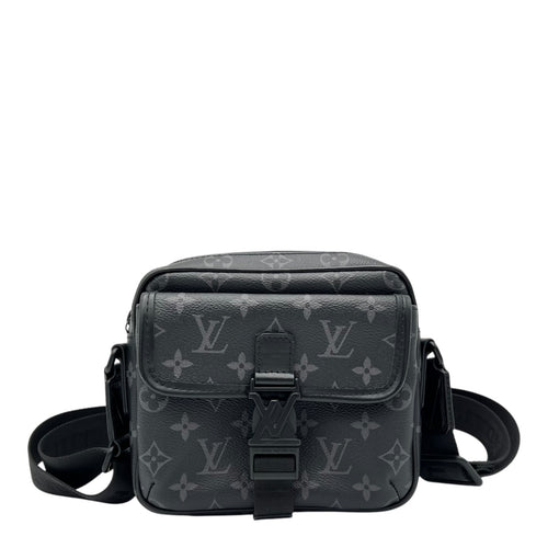 Louis Vuitton Getaway Eclipse Messenger in Monogram Coated Canvas, Black hardware_1