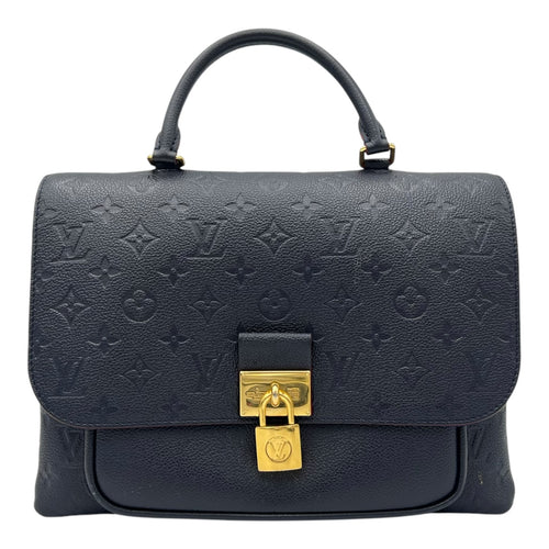 Louis Vuitton Marignan Top Handle Bag Blue in Empreinte Leather, Gold hardware_1