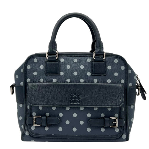 Loewe Amazona Top Handle Bag Blue in Calfskin, Silver hardware_1