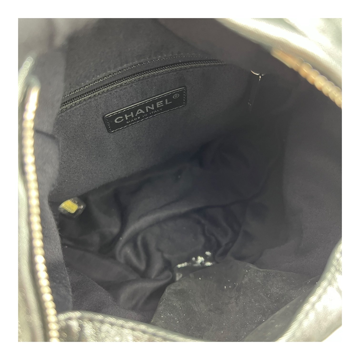 Chanel Quilted  Backpack Silver in Coated Canvas, Silver hardware_6