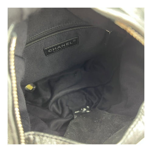 Chanel Quilted  Backpack Silver in Coated Canvas, Silver hardware_6