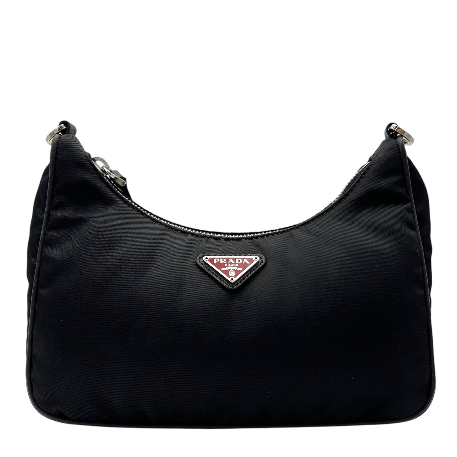 Prada Re-Nylon Crossbody Bag Black in Re-Nylon, Silver hardware_1