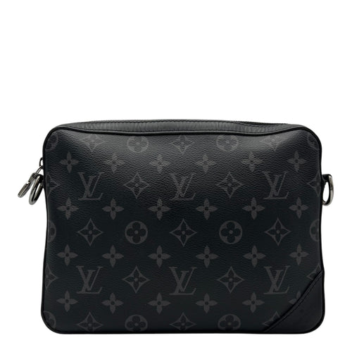Louis Vuitton Trio Shoulder Bag Black in Monogram Coated Canvas, Silver hardware_1