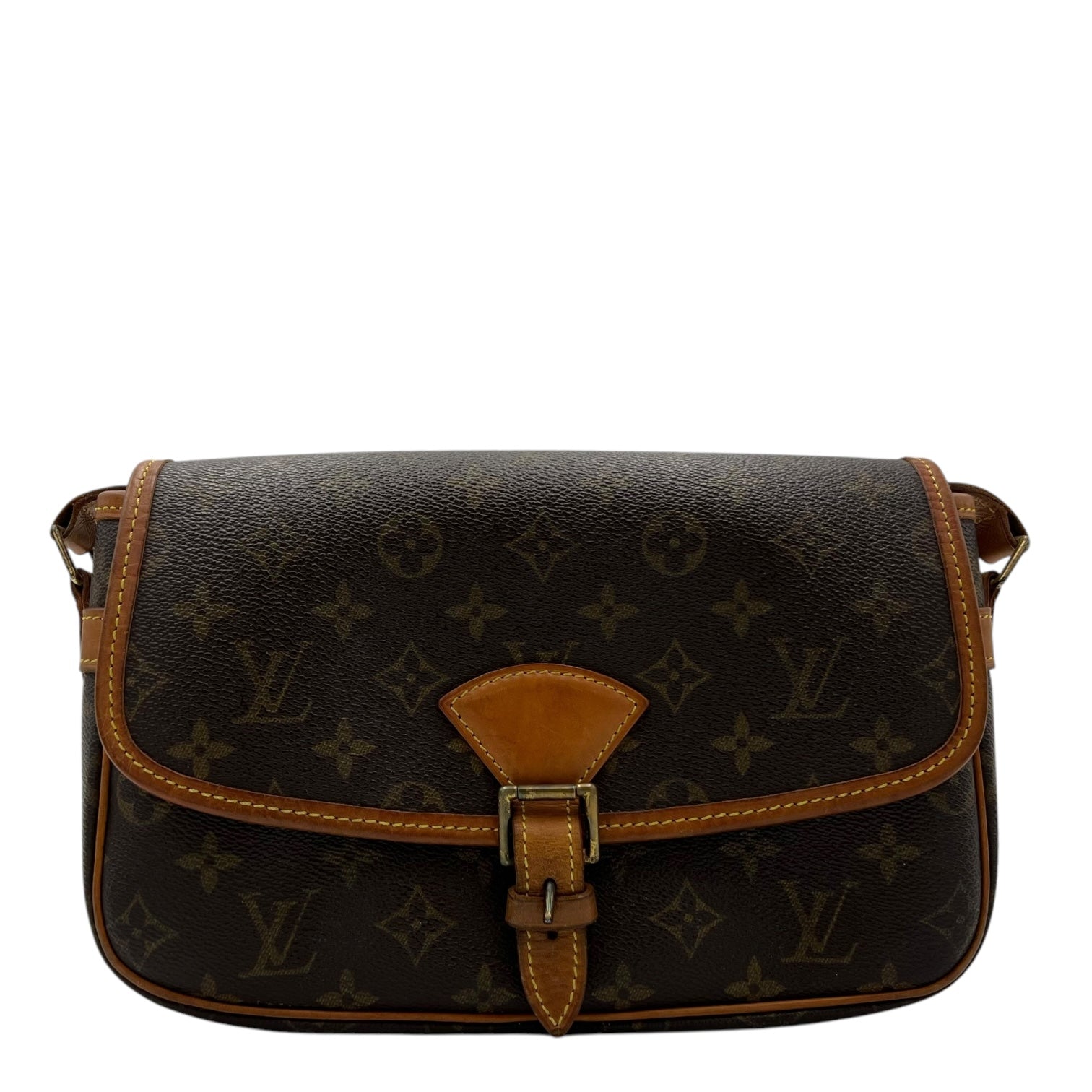 Louis Vuitton Sologne Shoulder Bag Brown in Monogram Coated Canvas, Gold hardware_1