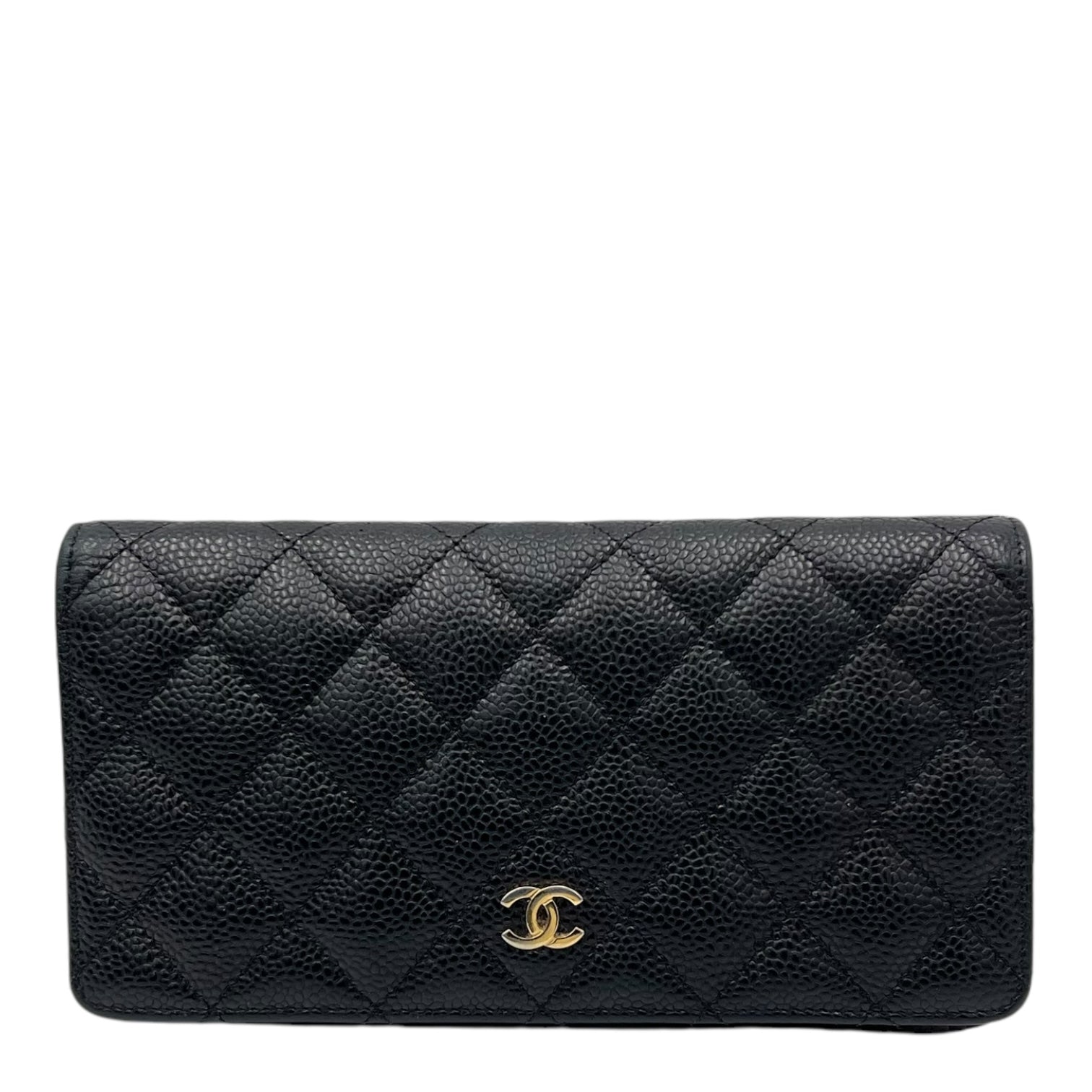 Chanel Classic Wallet Black in Caviar Leather, Gold hardware_1