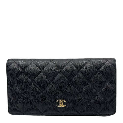 Chanel Classic Wallet Black in Caviar Leather, Gold hardware_1