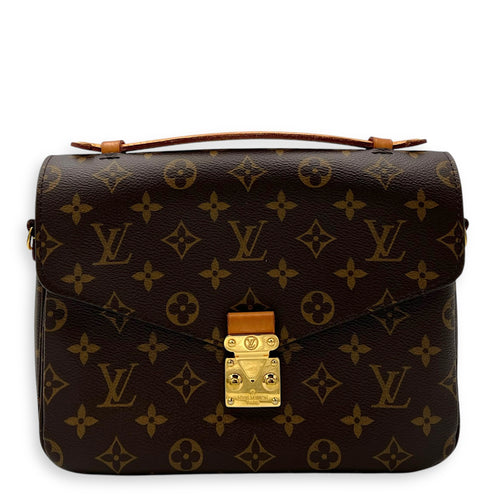 Louis Vuitton Metis Crossbody Bag Brown in Monogram Coated Canvas, Gold hardware_1